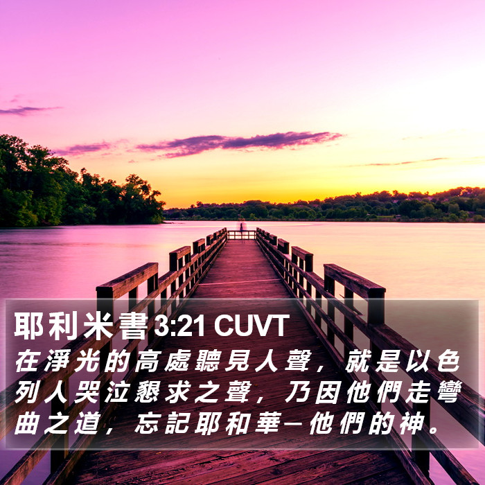 耶 利 米 書 3:21 CUVT Bible Study