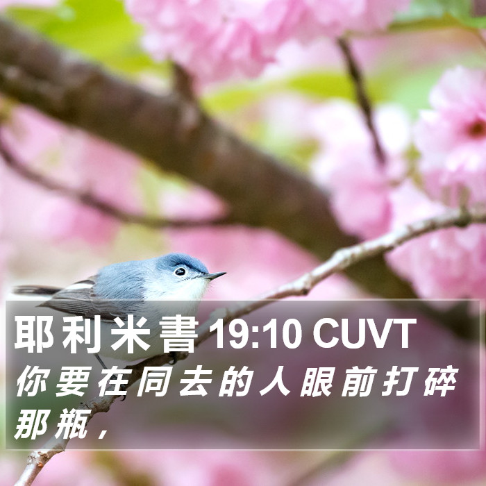 耶 利 米 書 19:10 CUVT Bible Study