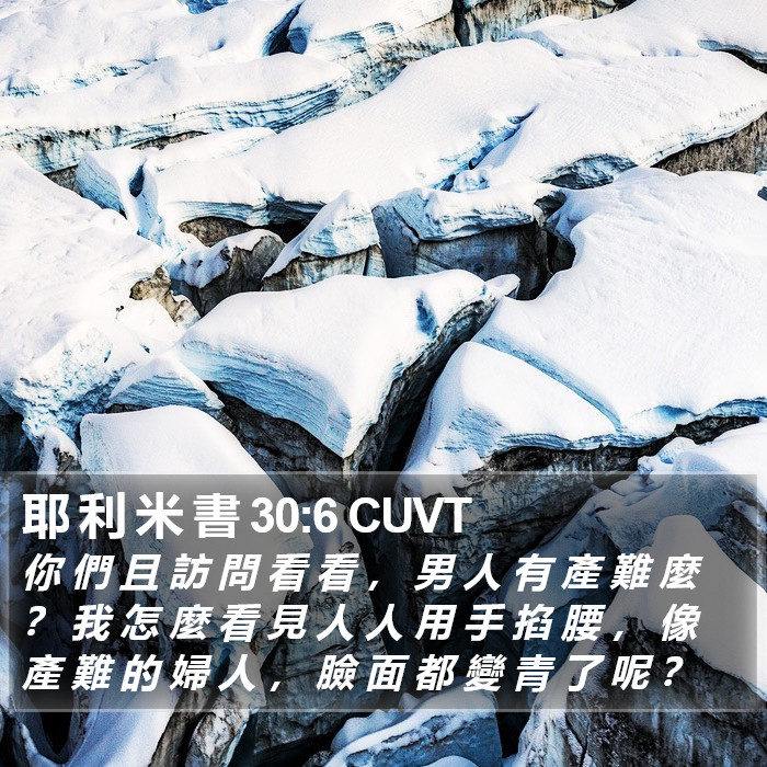 耶 利 米 書 30:6 CUVT Bible Study