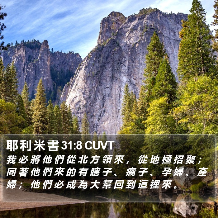 耶 利 米 書 31:8 CUVT Bible Study