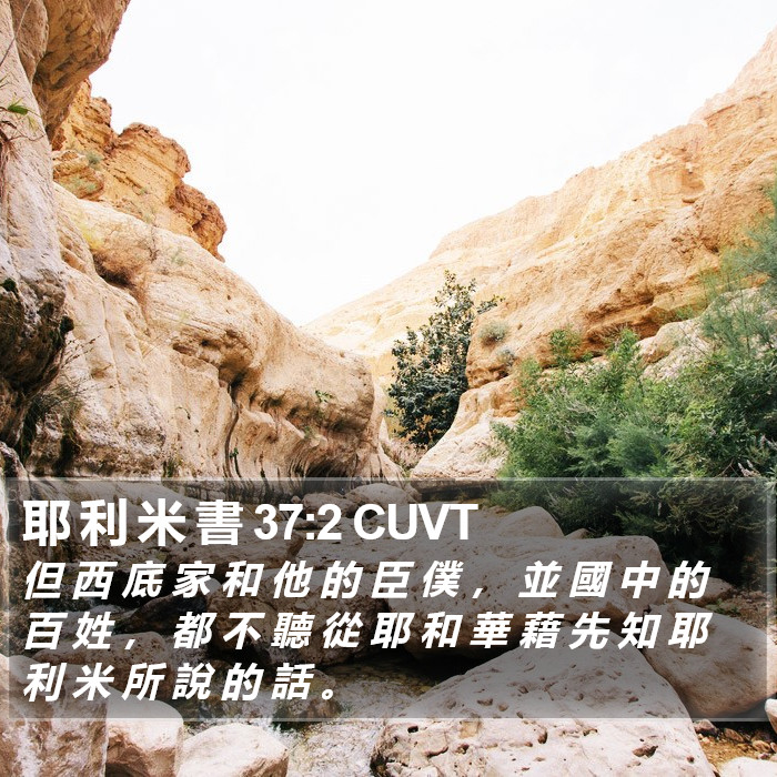 耶 利 米 書 37:2 CUVT Bible Study