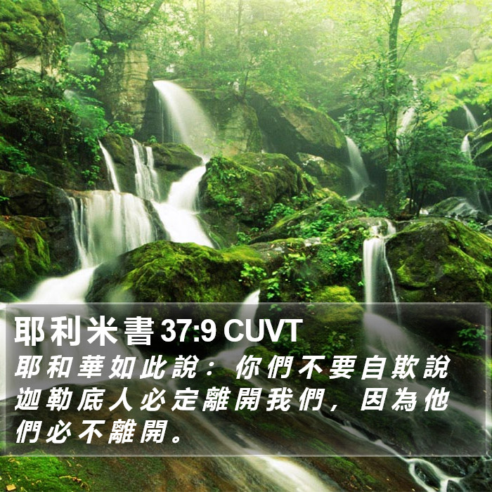 耶 利 米 書 37:9 CUVT Bible Study