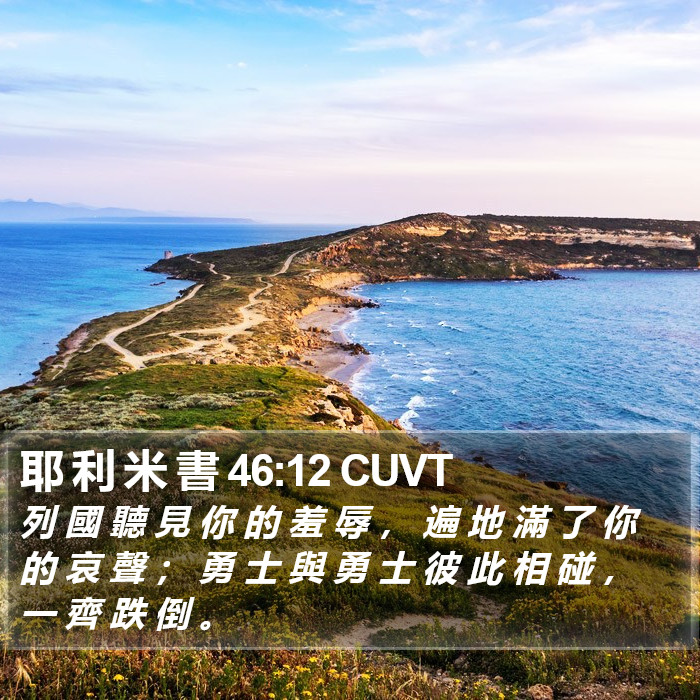 耶 利 米 書 46:12 CUVT Bible Study