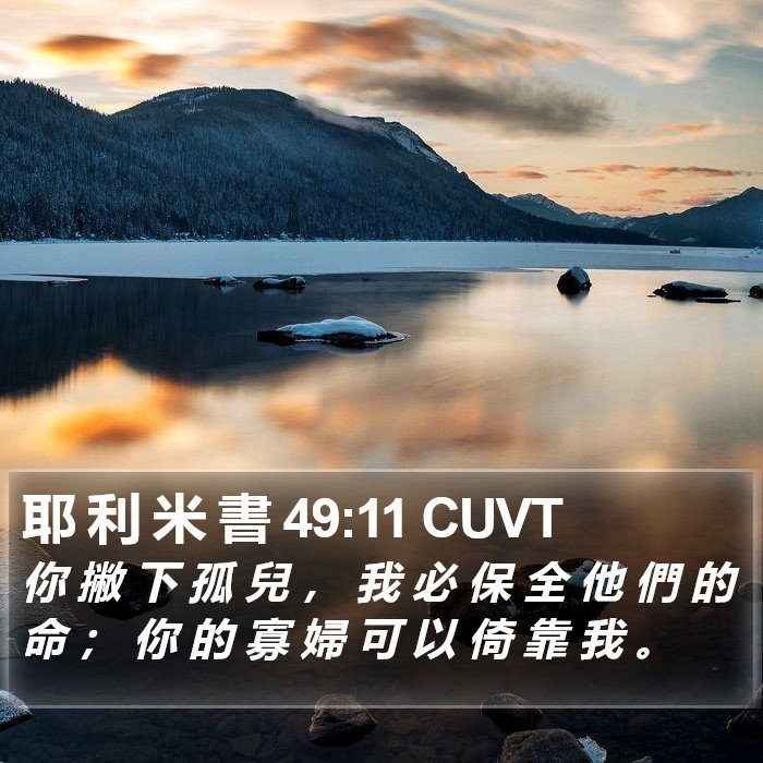 耶 利 米 書 49:11 CUVT Bible Study