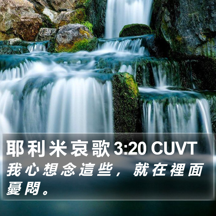 耶 利 米 哀 歌 3:20 CUVT Bible Study