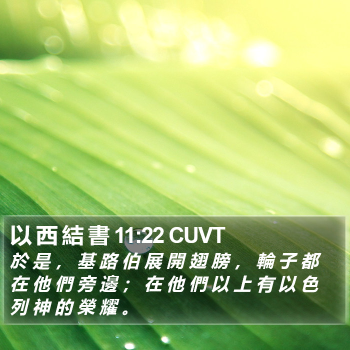 以 西 結 書 11:22 CUVT Bible Study