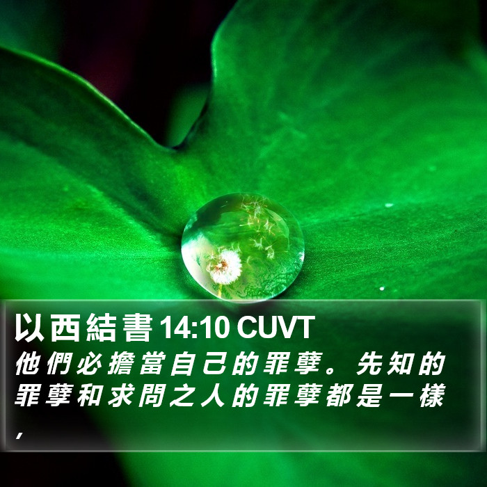 以 西 結 書 14:10 CUVT Bible Study