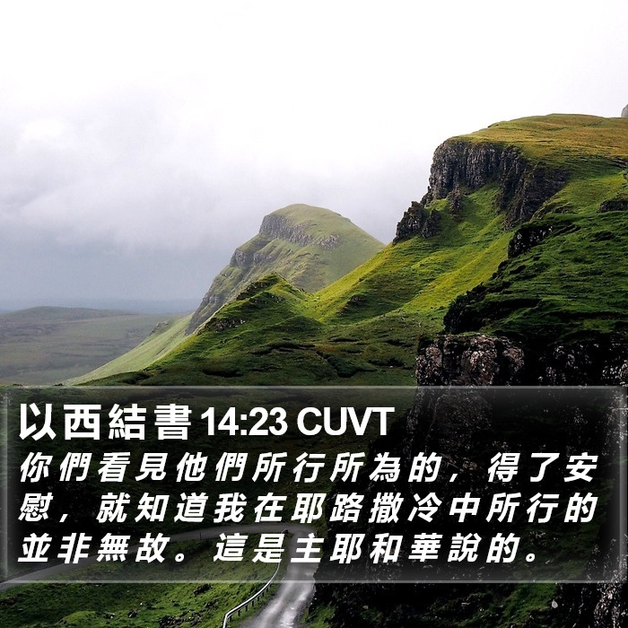 以 西 結 書 14:23 CUVT Bible Study