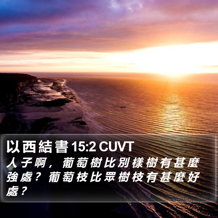 以 西 結 書 15:2 CUVT Bible Study