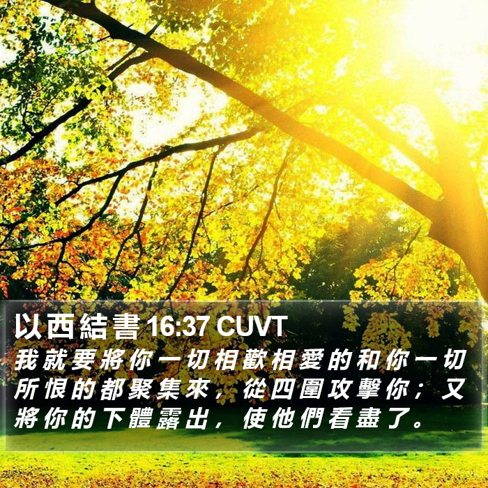 以 西 結 書 16:37 CUVT Bible Study