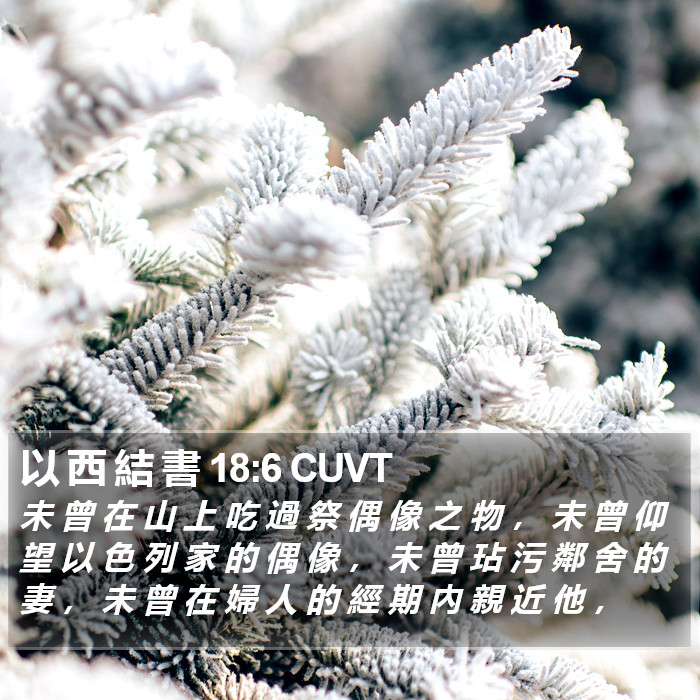 以 西 結 書 18:6 CUVT Bible Study