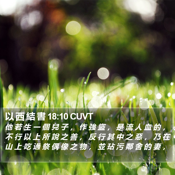 以 西 結 書 18:10 CUVT Bible Study
