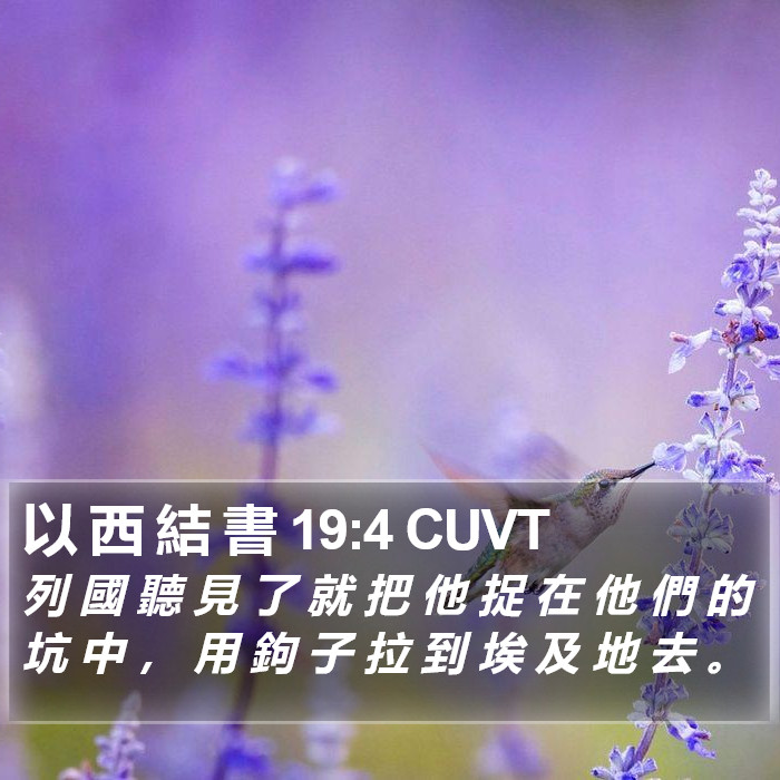 以 西 結 書 19:4 CUVT Bible Study