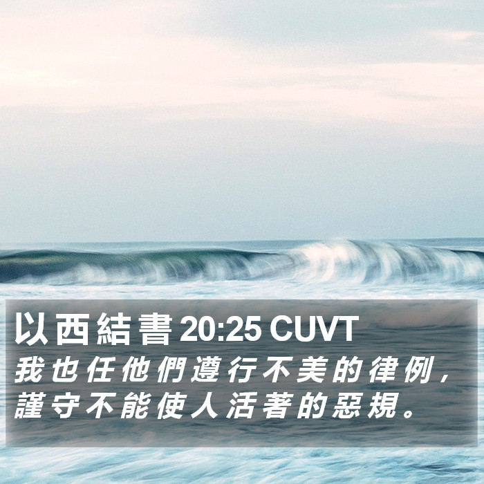 以 西 結 書 20:25 CUVT Bible Study