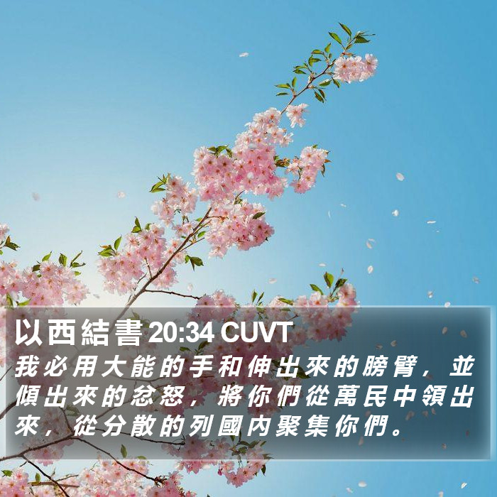 以 西 結 書 20:34 CUVT Bible Study