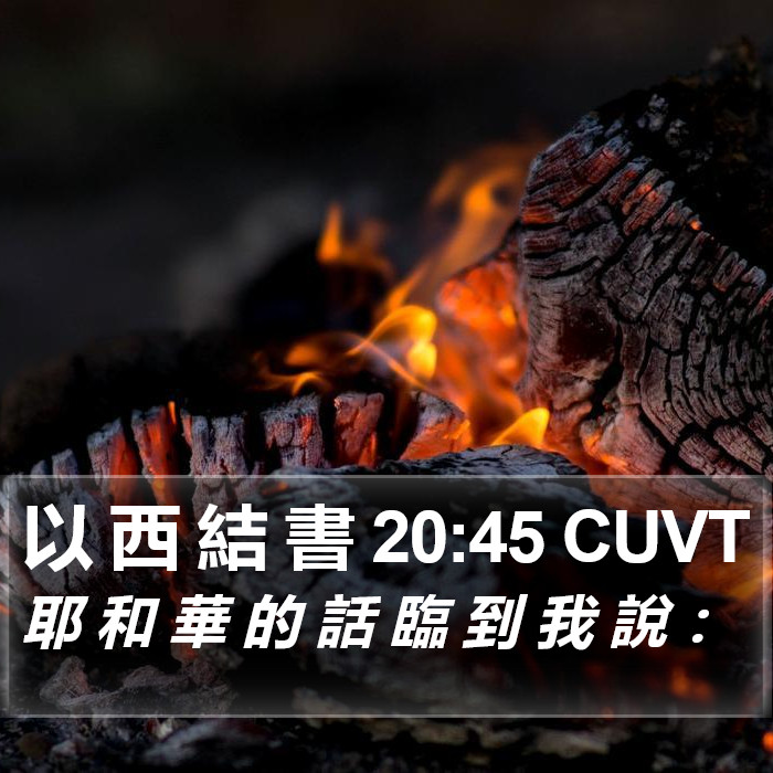 以 西 結 書 20:45 CUVT Bible Study