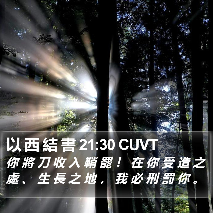 以 西 結 書 21:30 CUVT Bible Study