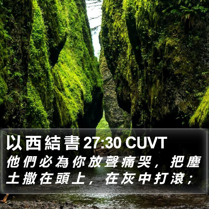 以 西 結 書 27:30 CUVT Bible Study