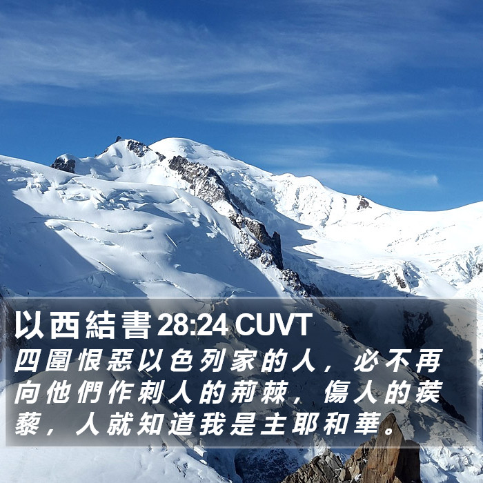 以 西 結 書 28:24 CUVT Bible Study