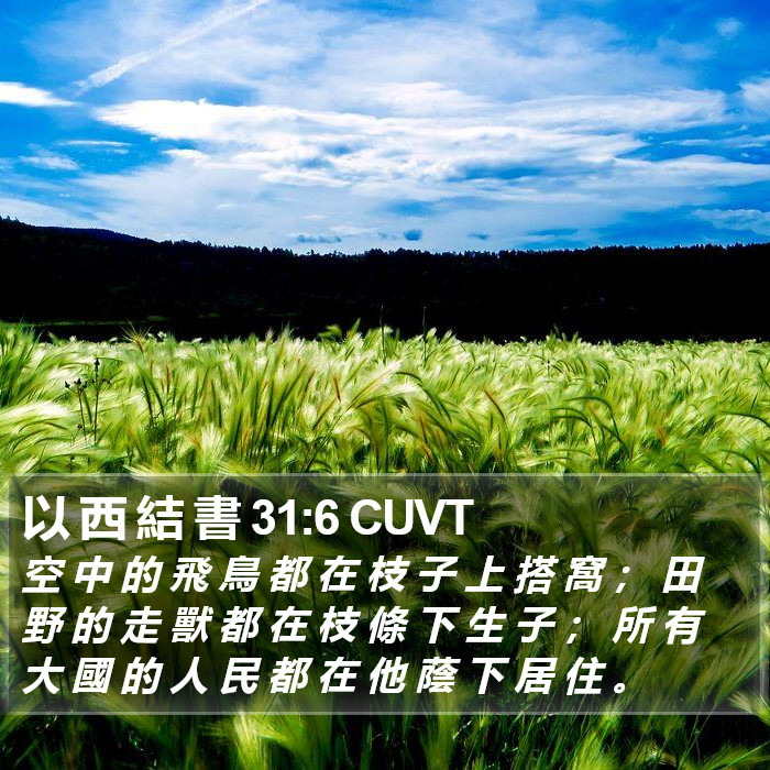 以 西 結 書 31:6 CUVT Bible Study