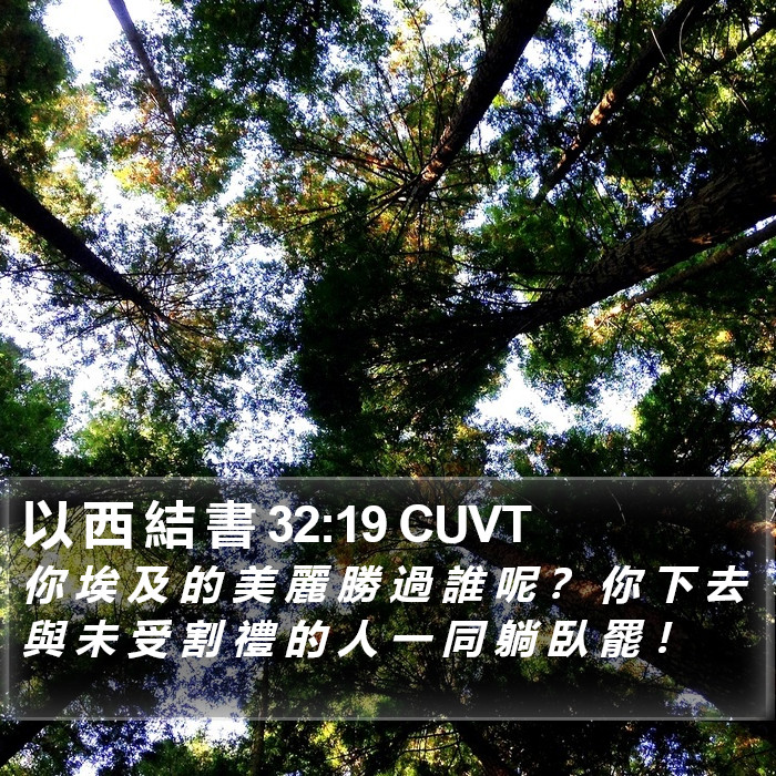 以 西 結 書 32:19 CUVT Bible Study