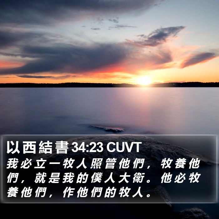 以 西 結 書 34:23 CUVT Bible Study