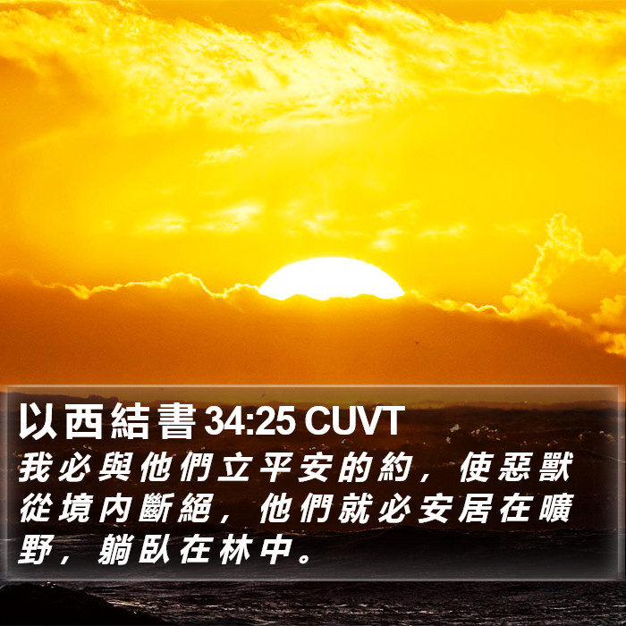 以 西 結 書 34:25 CUVT Bible Study