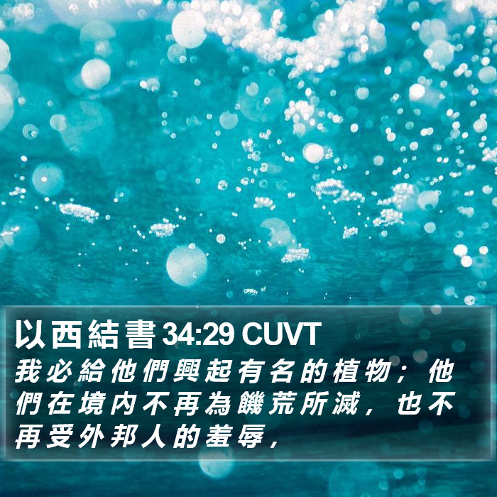 以 西 結 書 34:29 CUVT Bible Study