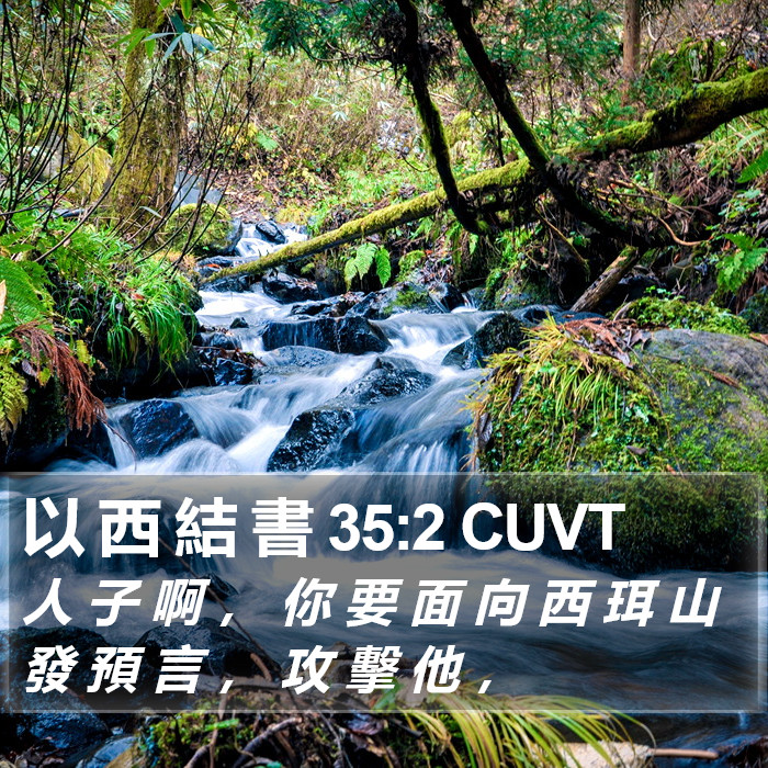 以 西 結 書 35:2 CUVT Bible Study