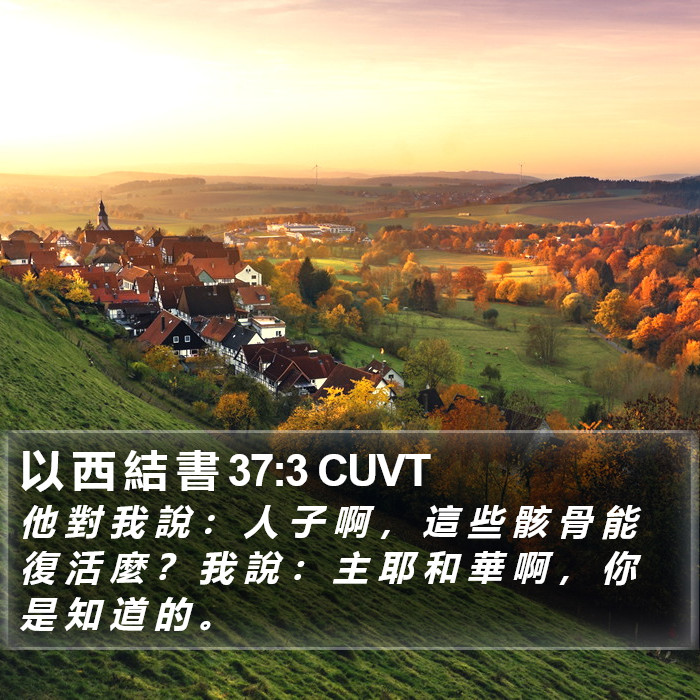 以 西 結 書 37:3 CUVT Bible Study