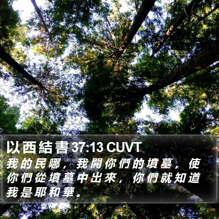 以 西 結 書 37:13 CUVT Bible Study