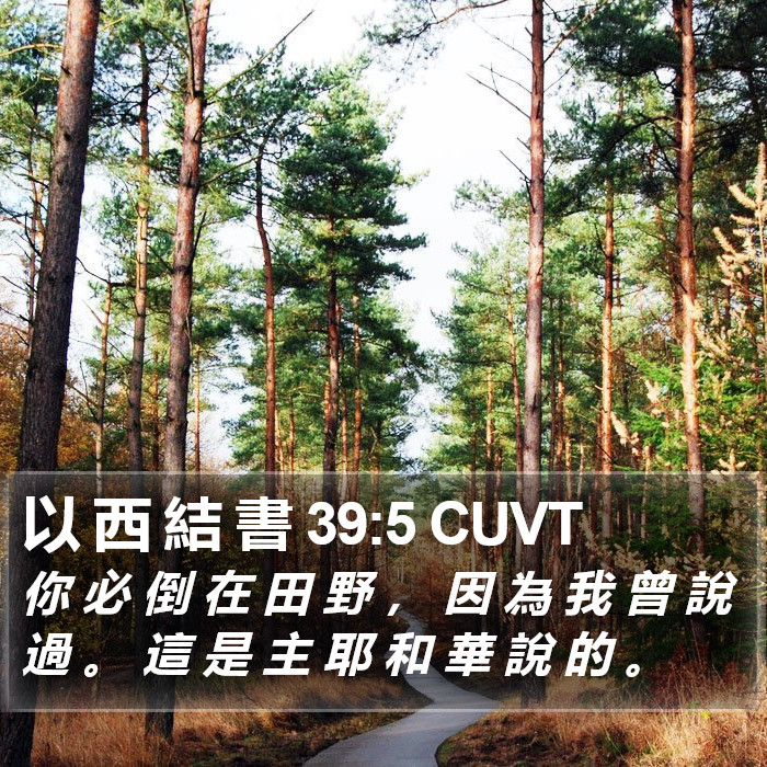 以 西 結 書 39:5 CUVT Bible Study