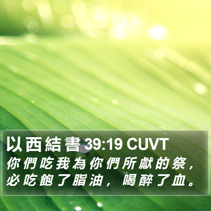 以 西 結 書 39:19 CUVT Bible Study