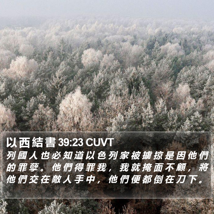 以 西 結 書 39:23 CUVT Bible Study