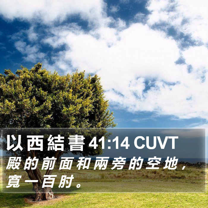 以 西 結 書 41:14 CUVT Bible Study