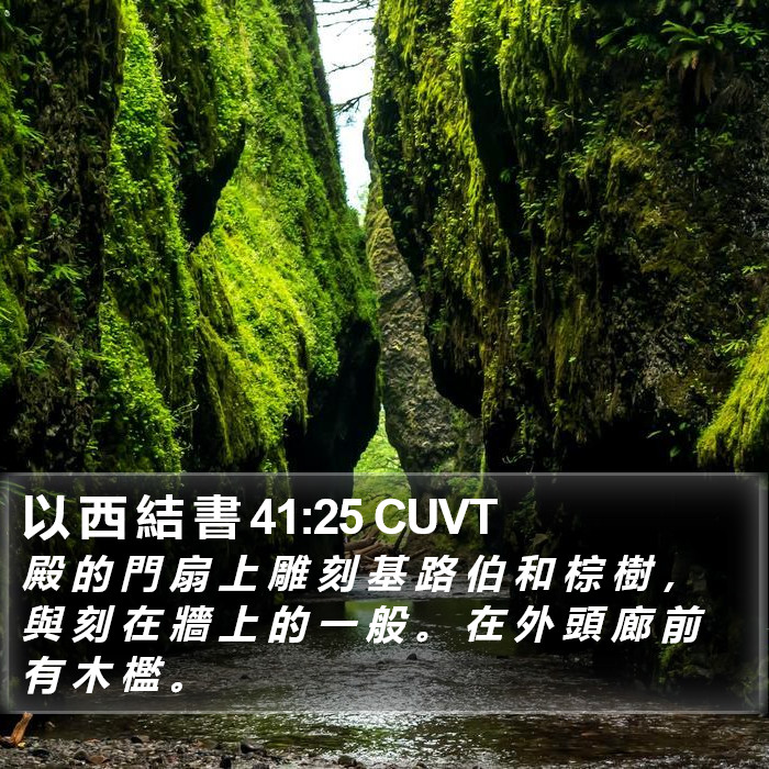 以 西 結 書 41:25 CUVT Bible Study