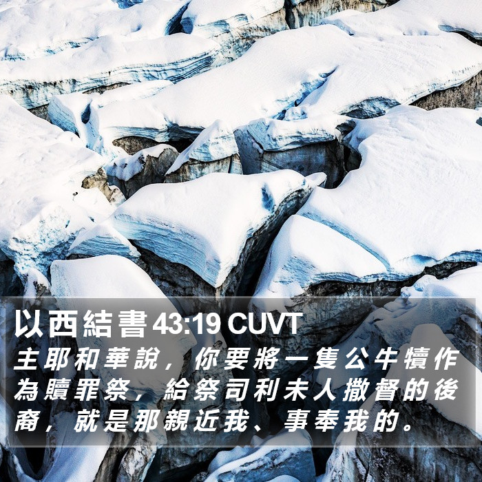 以 西 結 書 43:19 CUVT Bible Study