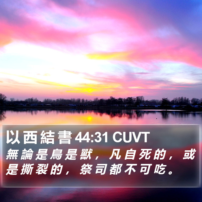 以 西 結 書 44:31 CUVT Bible Study
