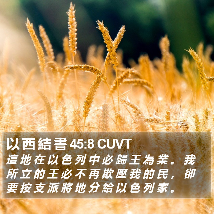 以 西 結 書 45:8 CUVT Bible Study