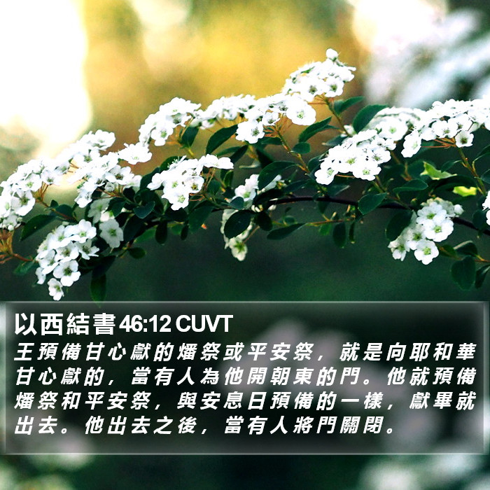 以 西 結 書 46:12 CUVT Bible Study