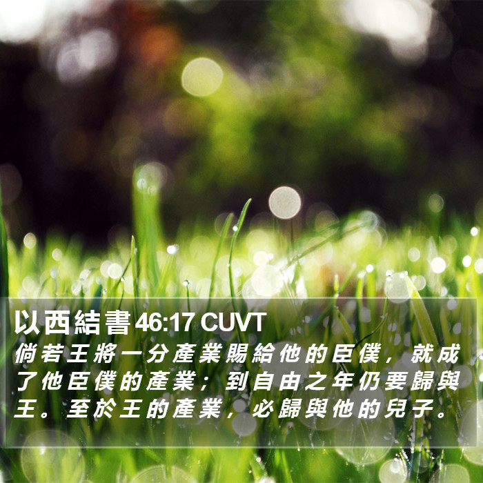 以 西 結 書 46:17 CUVT Bible Study