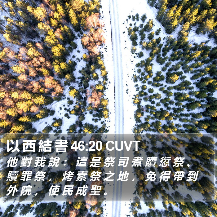 以 西 結 書 46:20 CUVT Bible Study