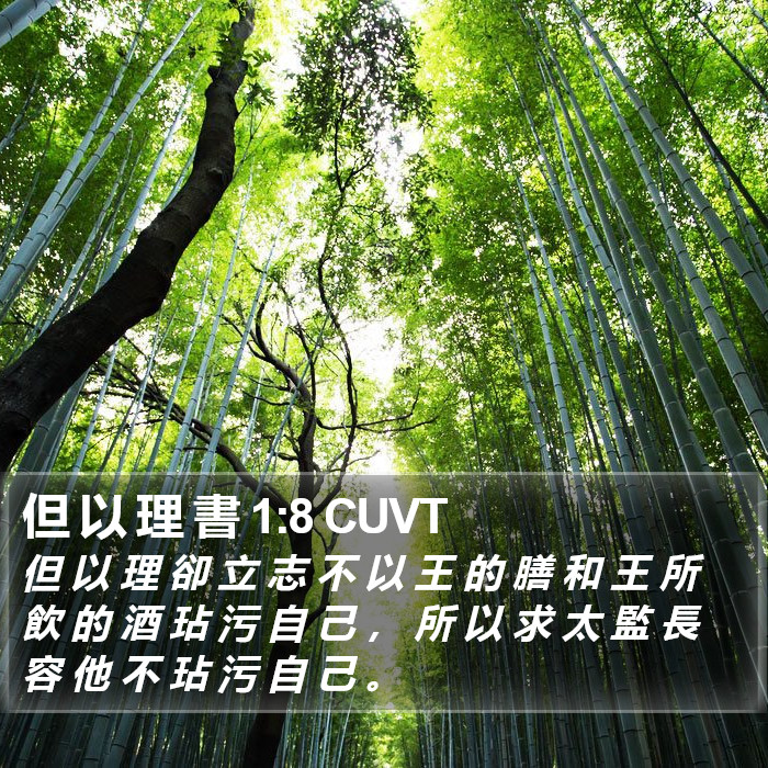 但 以 理 書 1:8 CUVT Bible Study