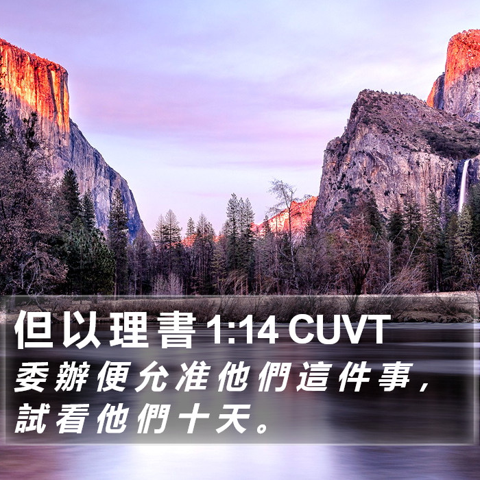 但 以 理 書 1:14 CUVT Bible Study