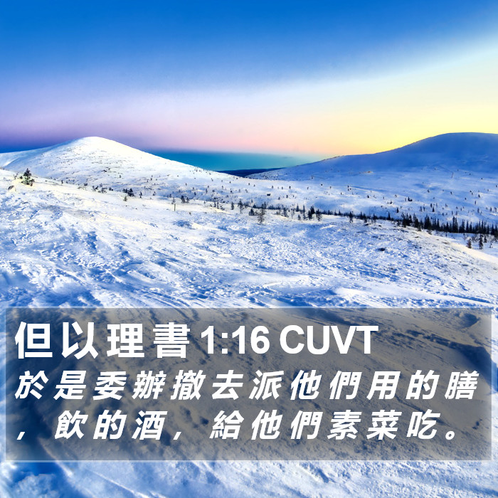 但 以 理 書 1:16 CUVT Bible Study