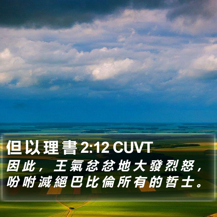 但 以 理 書 2:12 CUVT Bible Study