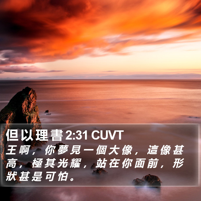 但 以 理 書 2:31 CUVT Bible Study