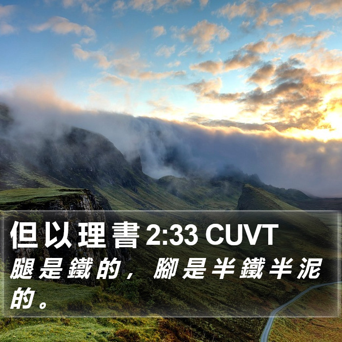 但 以 理 書 2:33 CUVT Bible Study