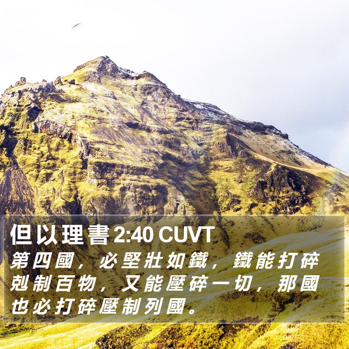 但 以 理 書 2:40 CUVT Bible Study