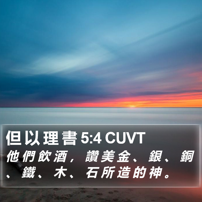 但 以 理 書 5:4 CUVT Bible Study